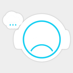 Sad Music Icon Sticker